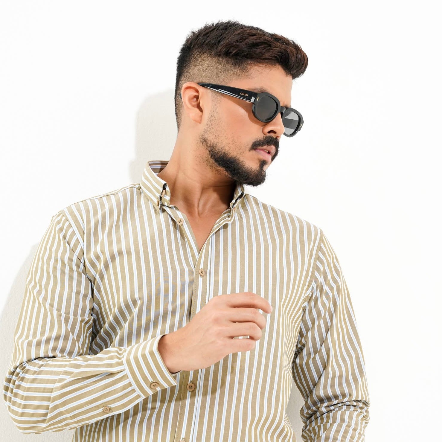 Rectangle oval black sunglass 291