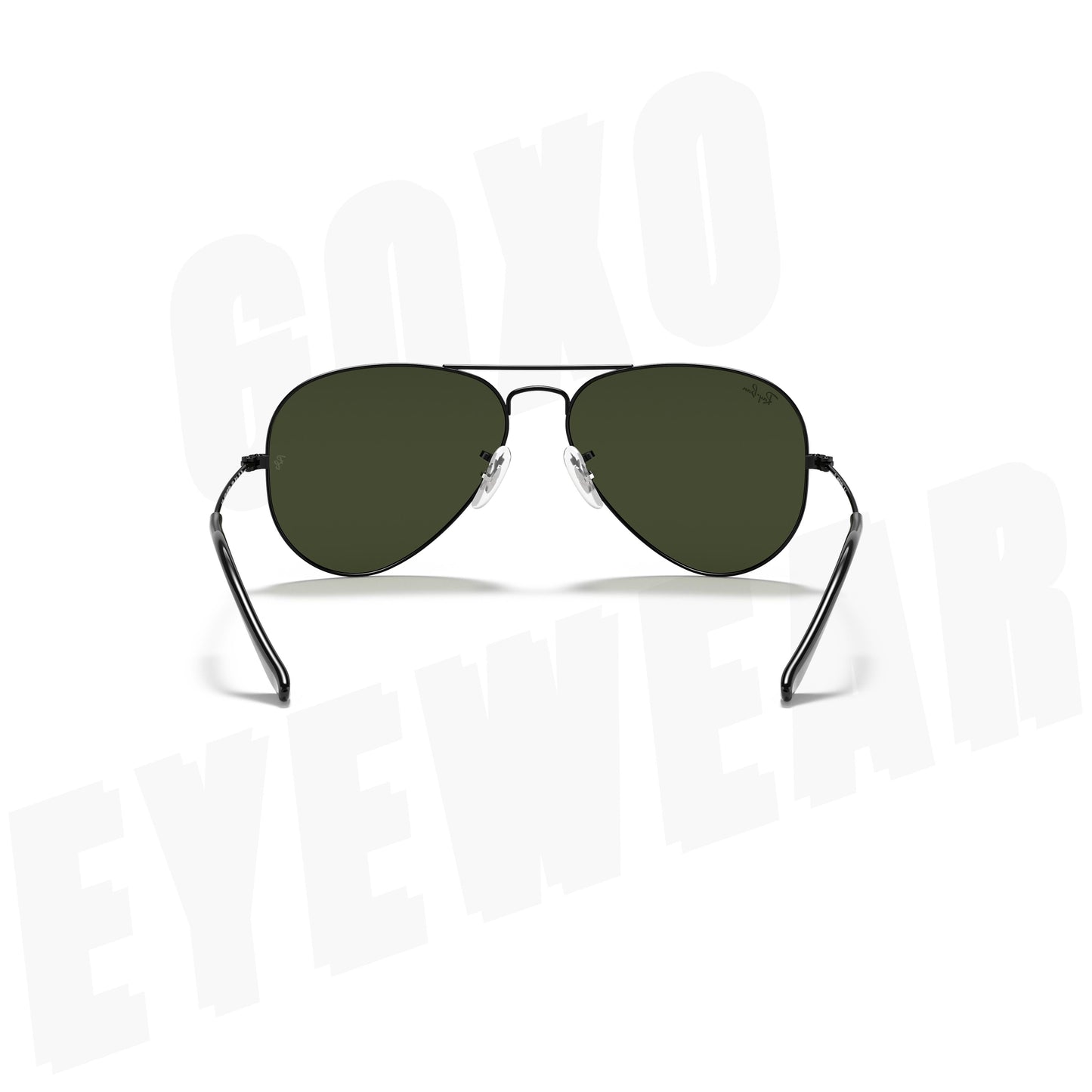 Aviator glass lens black Medium 425
