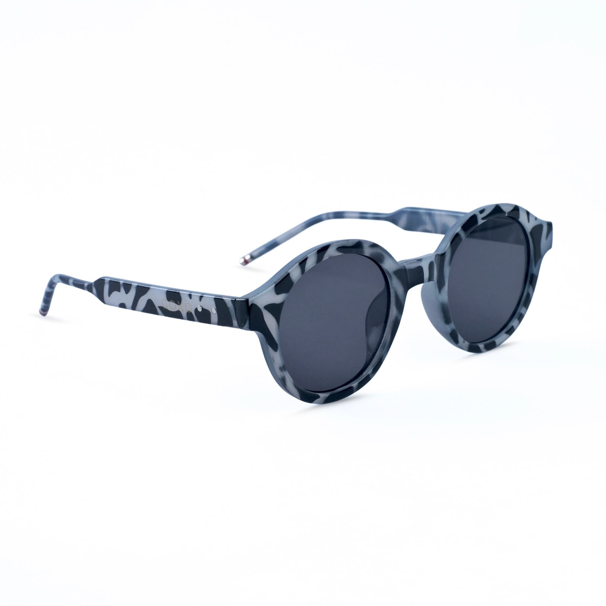 Round Gray Tortoiseshell sunglass 324