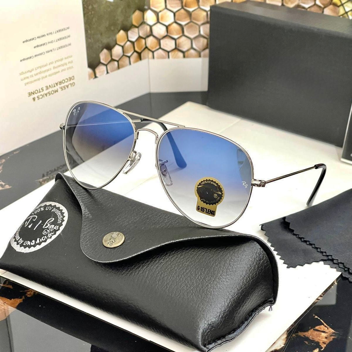 Glass lens green shade Large 619