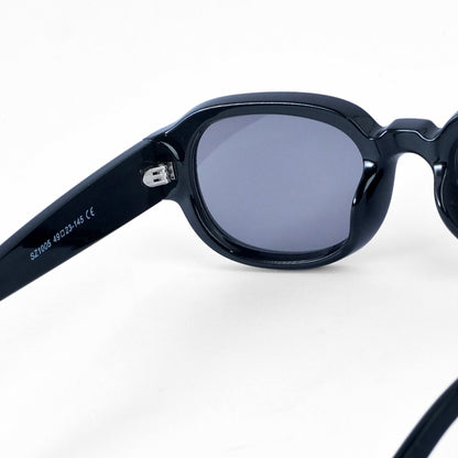 Rectangle oval black sunglass 291