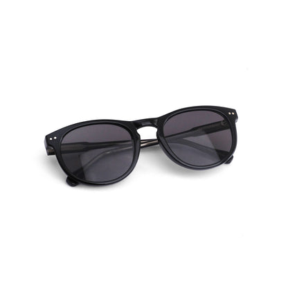 814 Metro black round sunglass