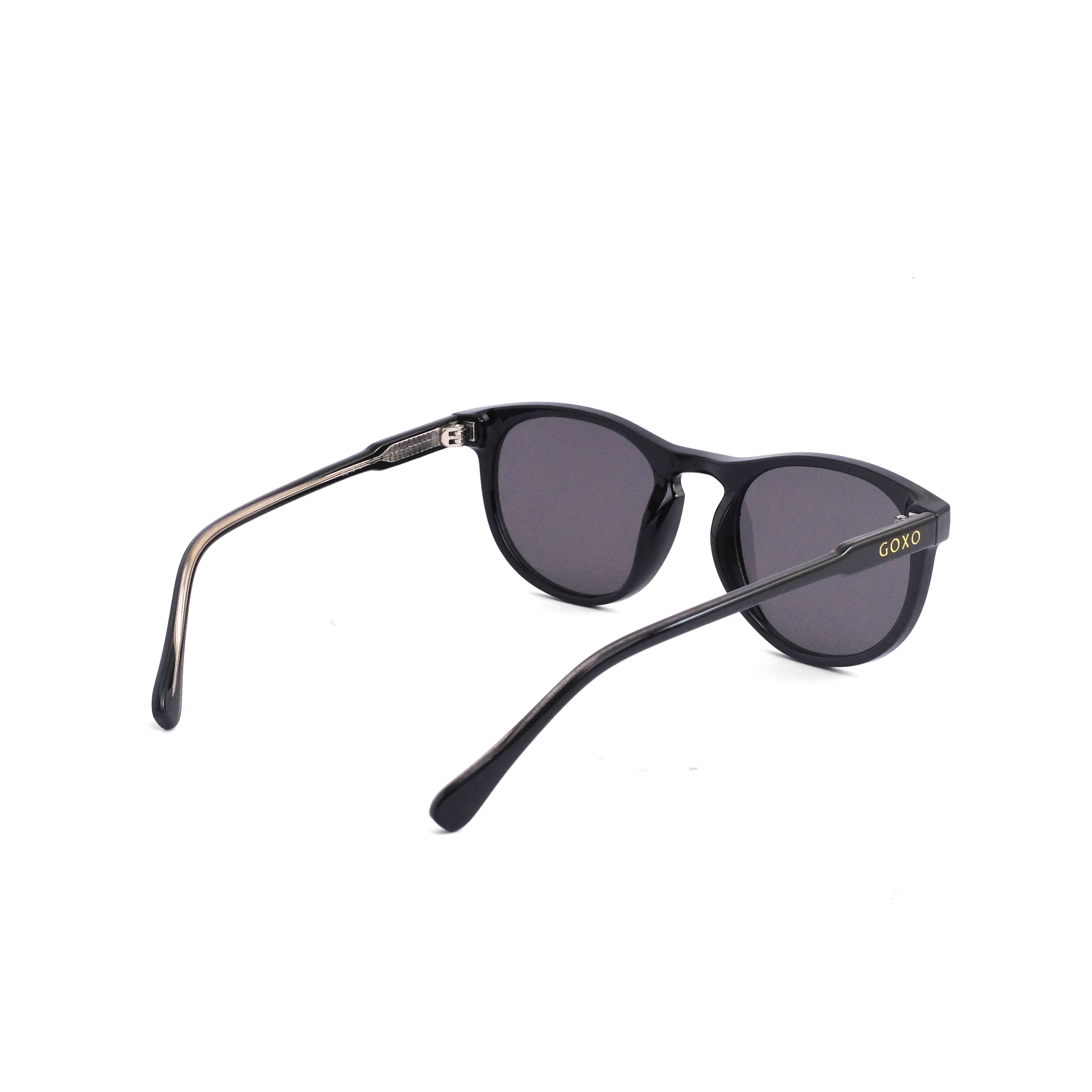 814 Metro black round sunglass