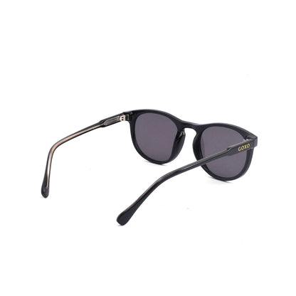 814 Metro black round sunglass