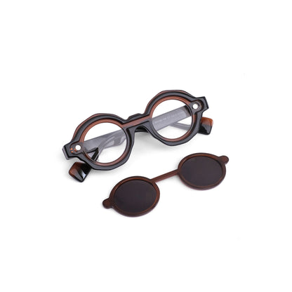 Orbit clip-on polarized  brown sunglass 858