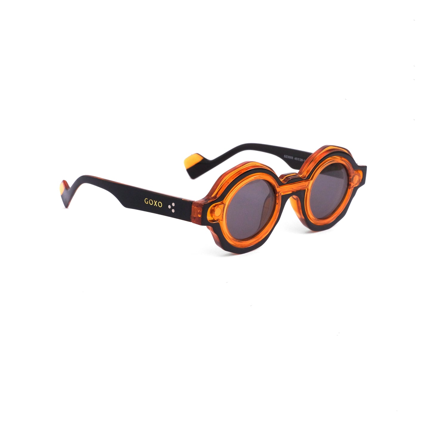 Orbit clip-on polarized orange sunglass 859