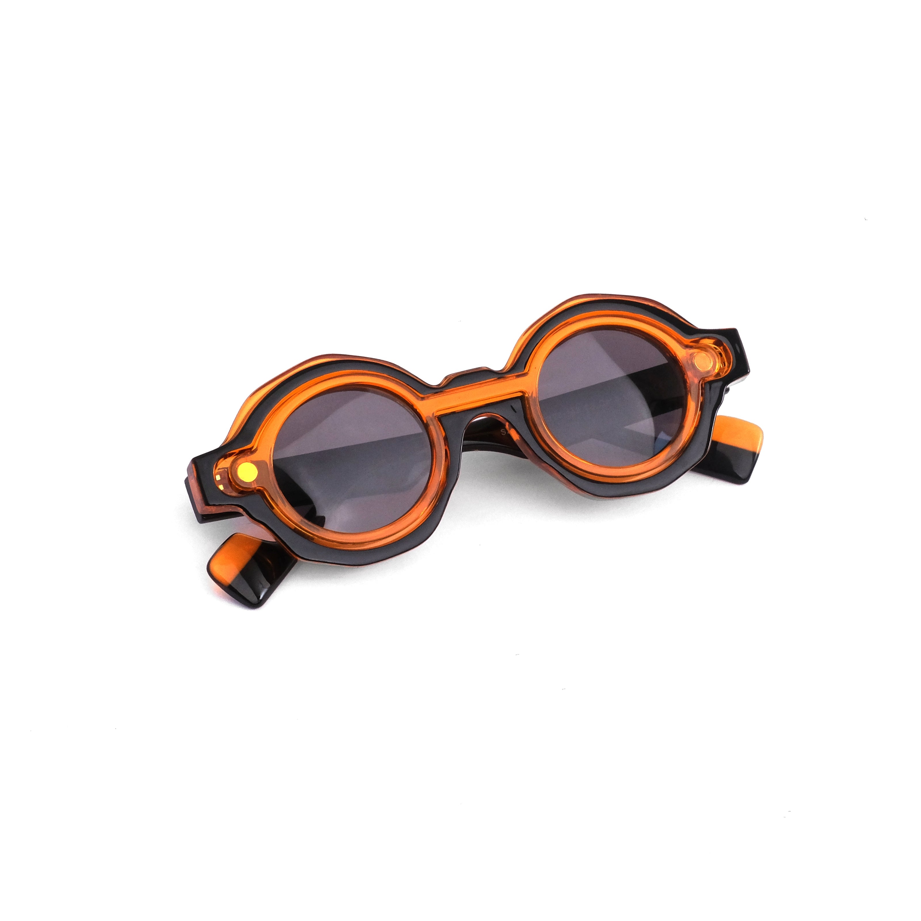 Orbit clip-on polarized orange sunglass 859