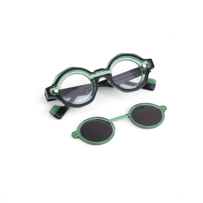 Orbit clip-on polarized green sunglass 861