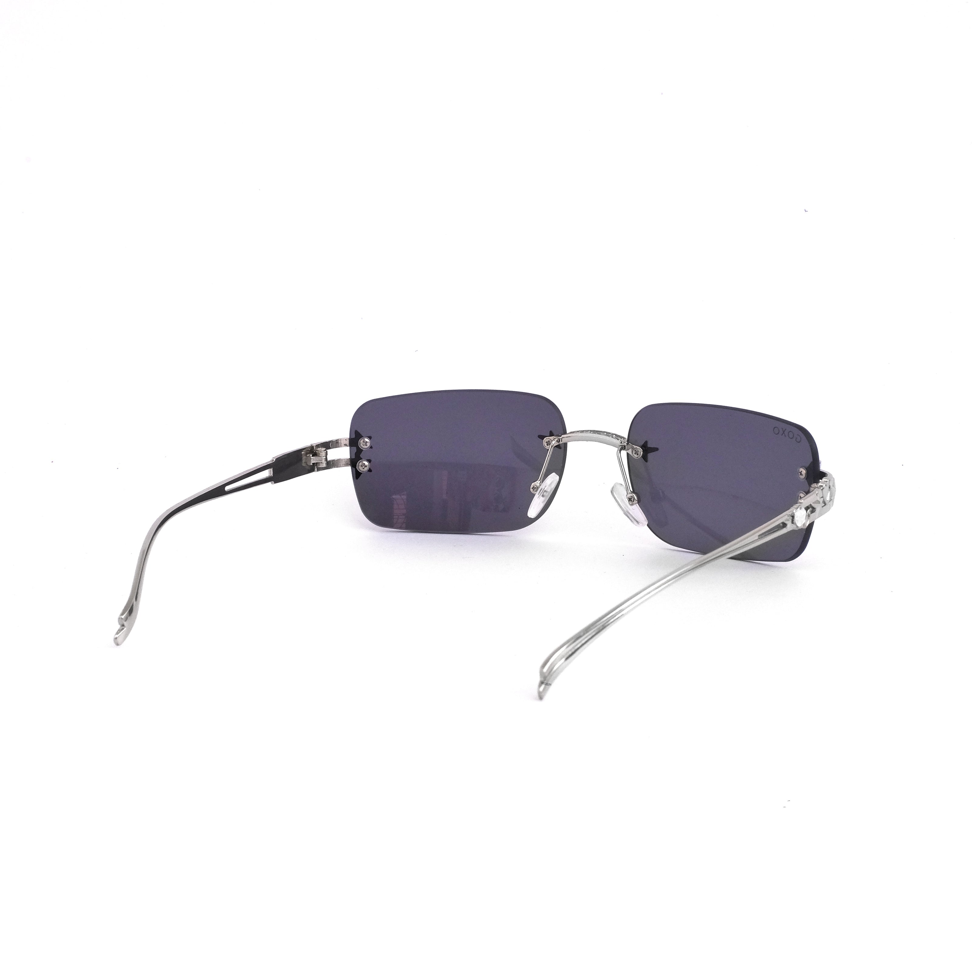 Y2K rimless black sunglass 863