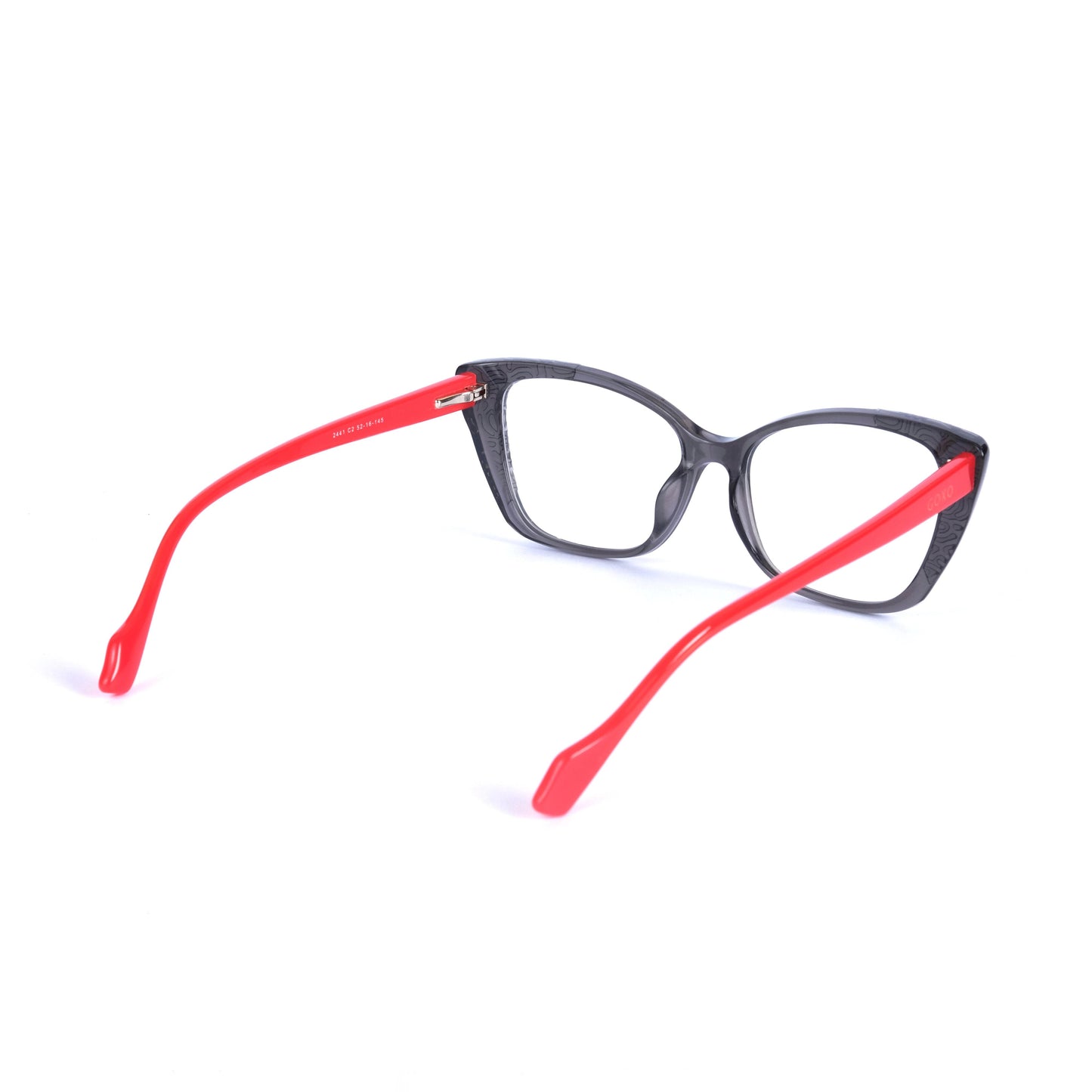 Cat eye pink-grey frames 381