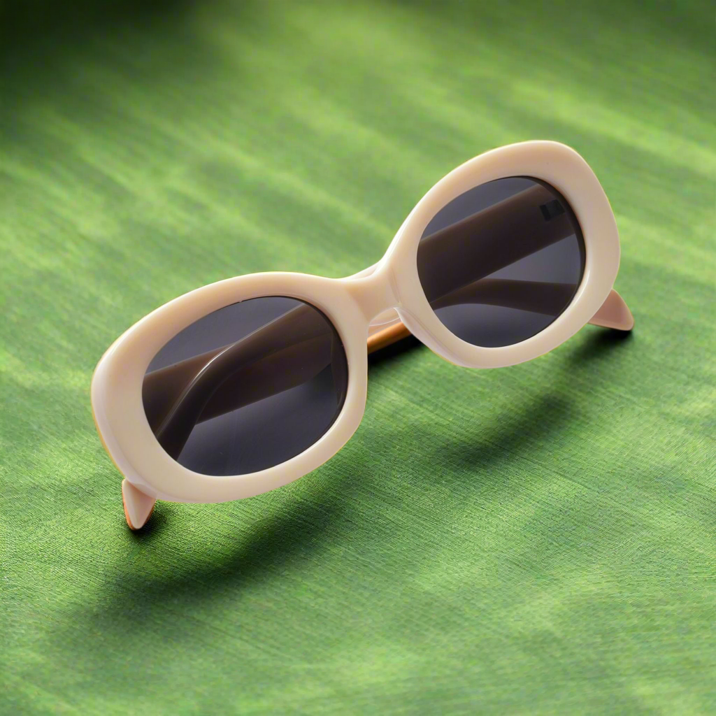 Oval ladies sunglasses beige 222
