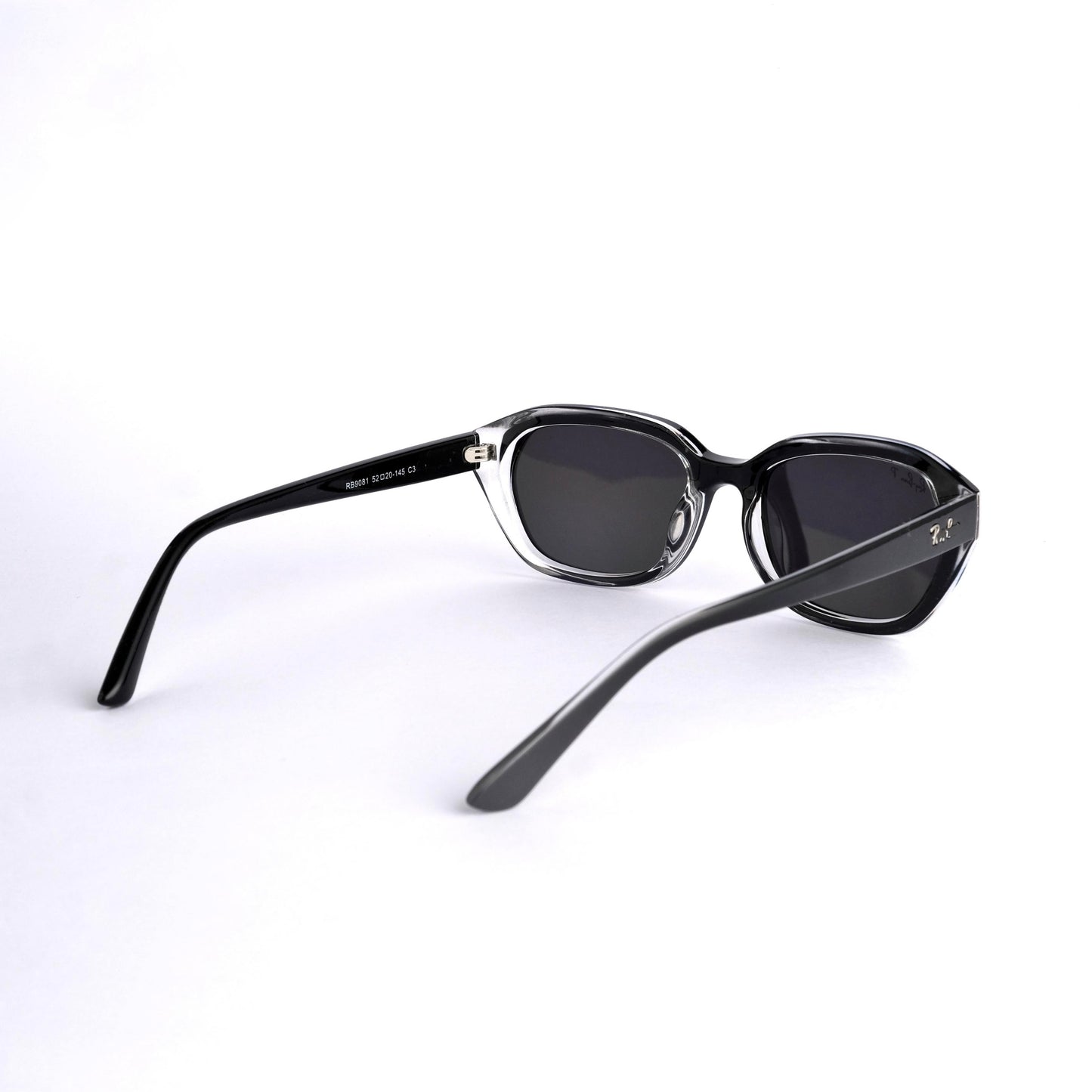 Branded dual black oval sunglass 667