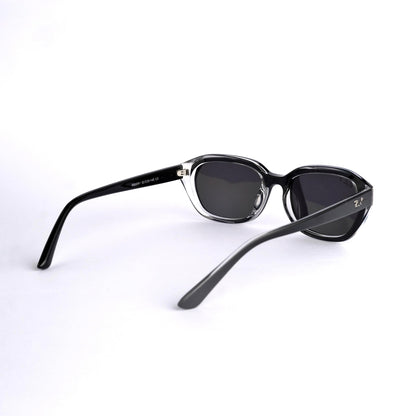 Branded dual black oval sunglass 667