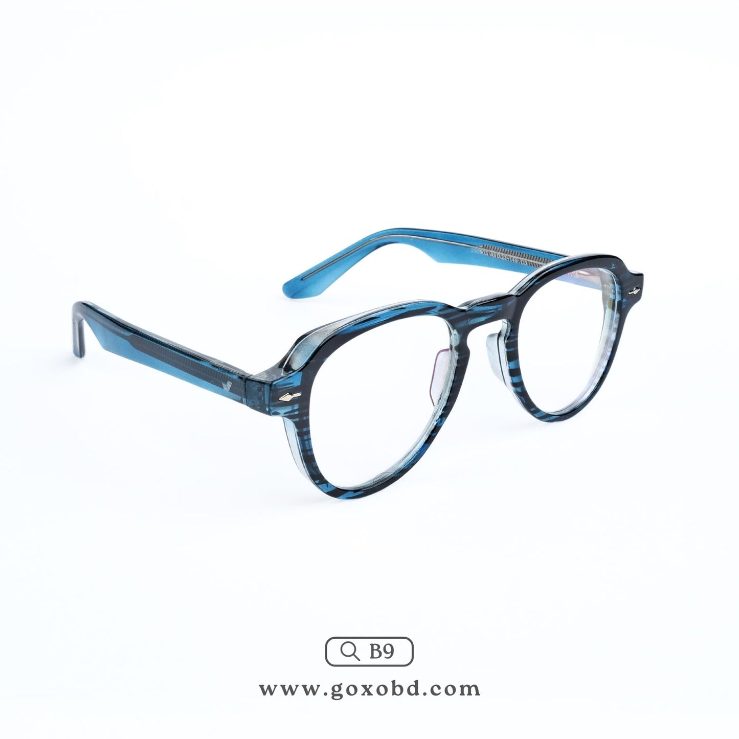 Vintage Aviator-Glossy blue mixed-B9