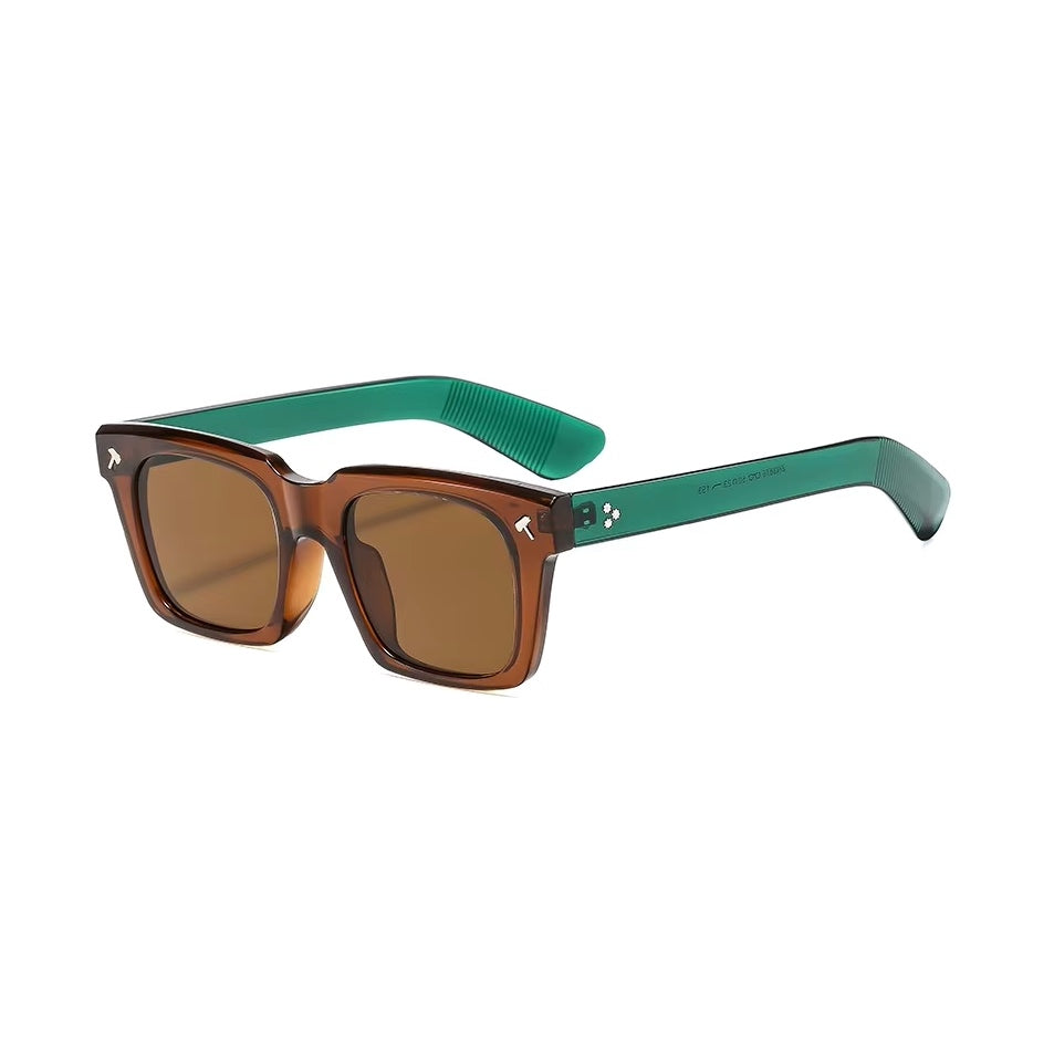 Mens retro shades tea-green 686