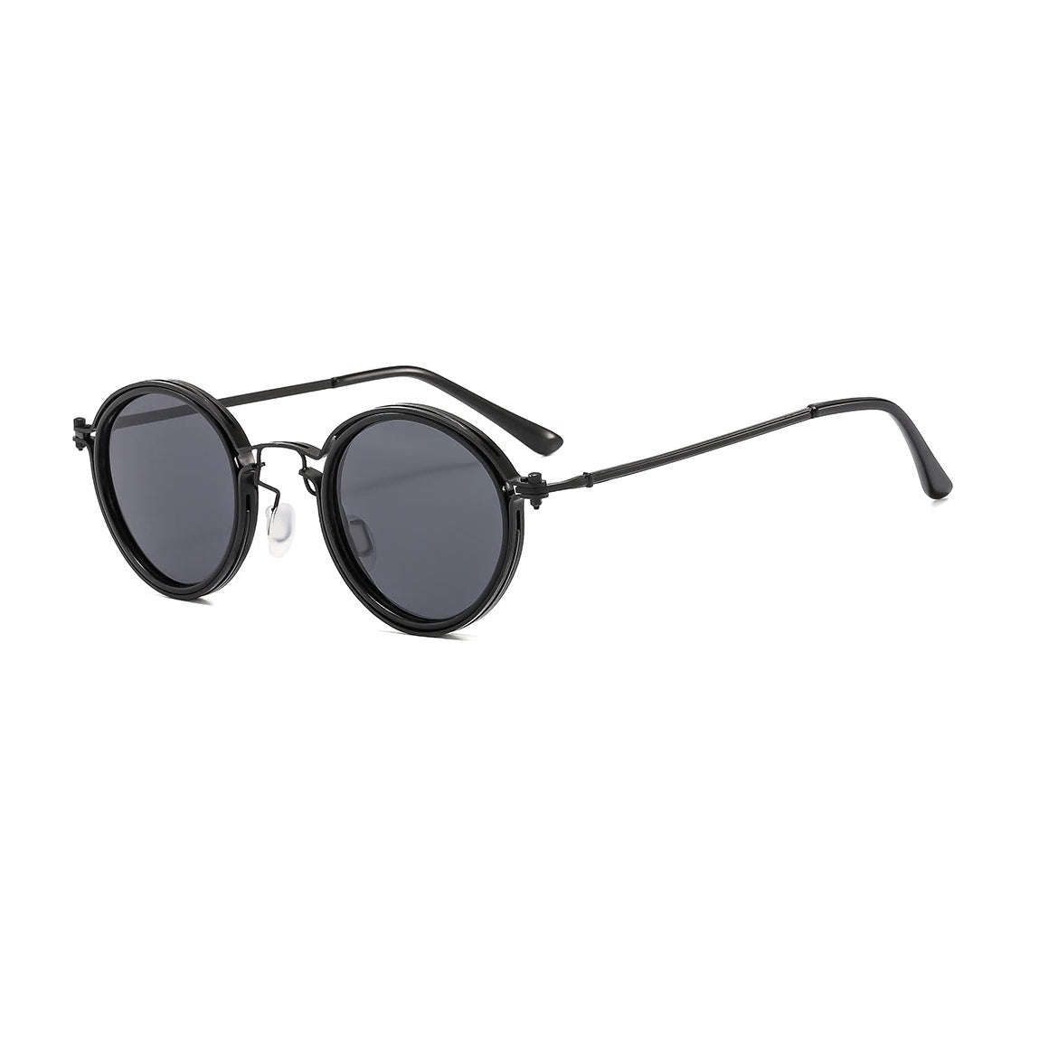 Black Detailed Round Sunglass 224