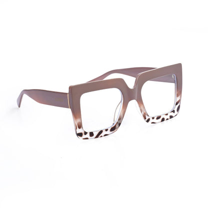 Oversized Brown-Leopard Frames 225