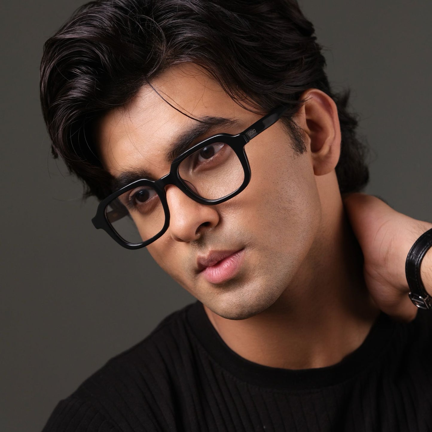 758 acetate unisex frames black