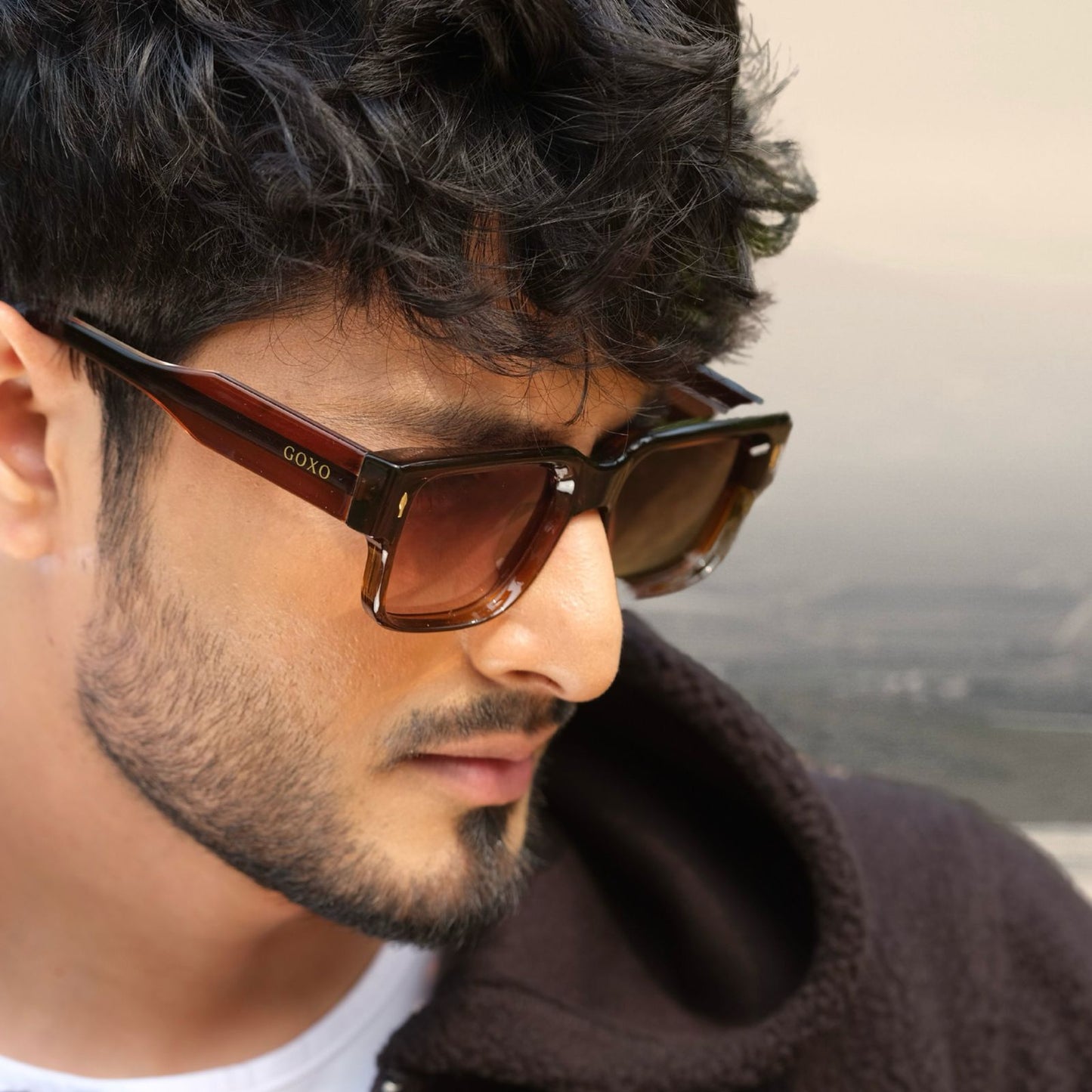 Brown square polarized 338