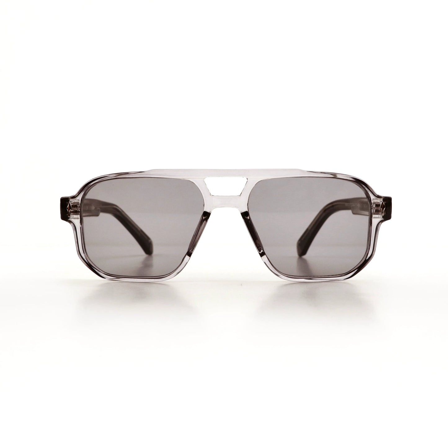 Premium Double-Bridge Sunglass GREY 102