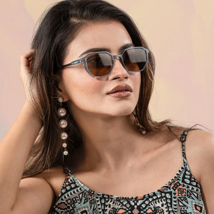 Blue Hexagon Sunglasses 206