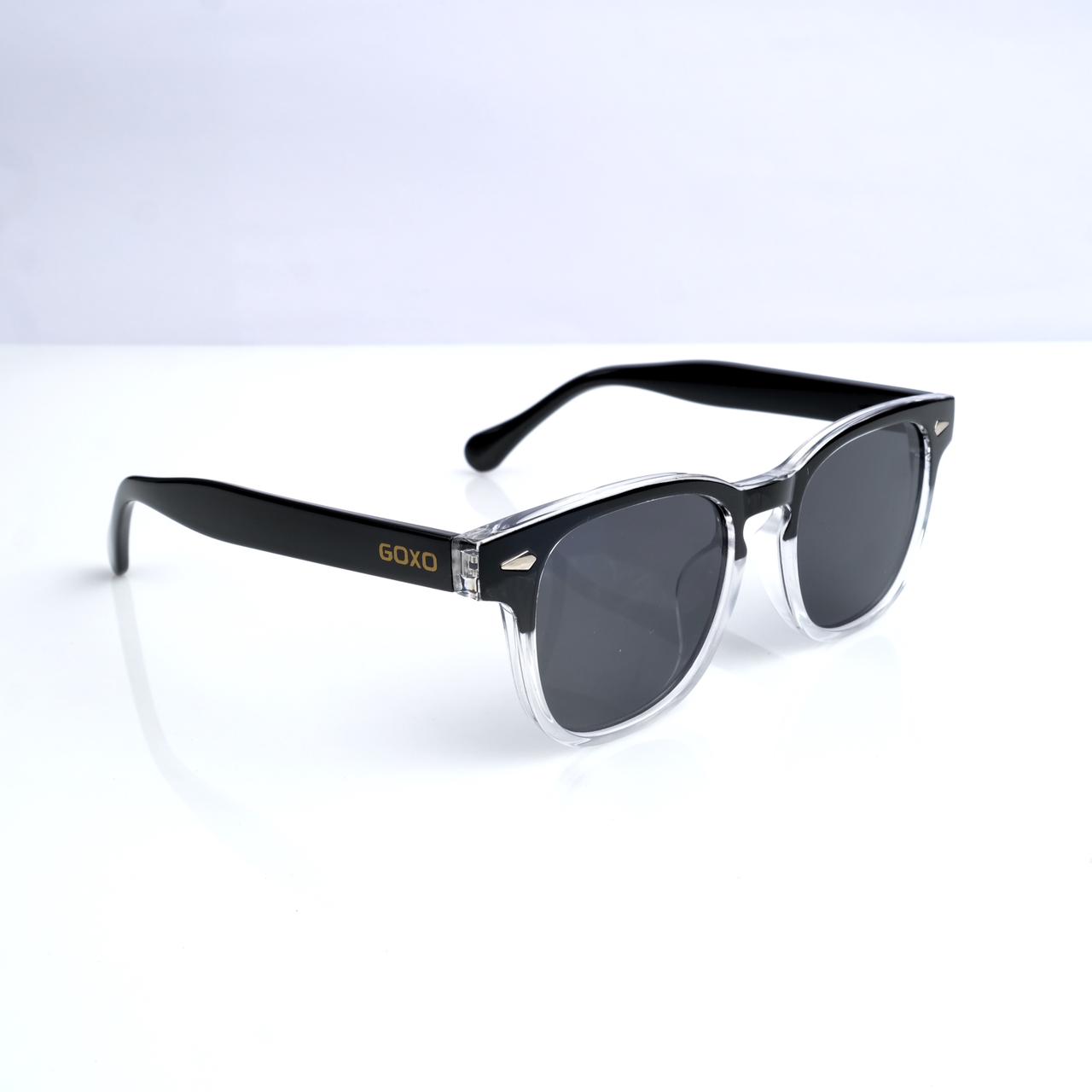 Square dual black sunglass 659