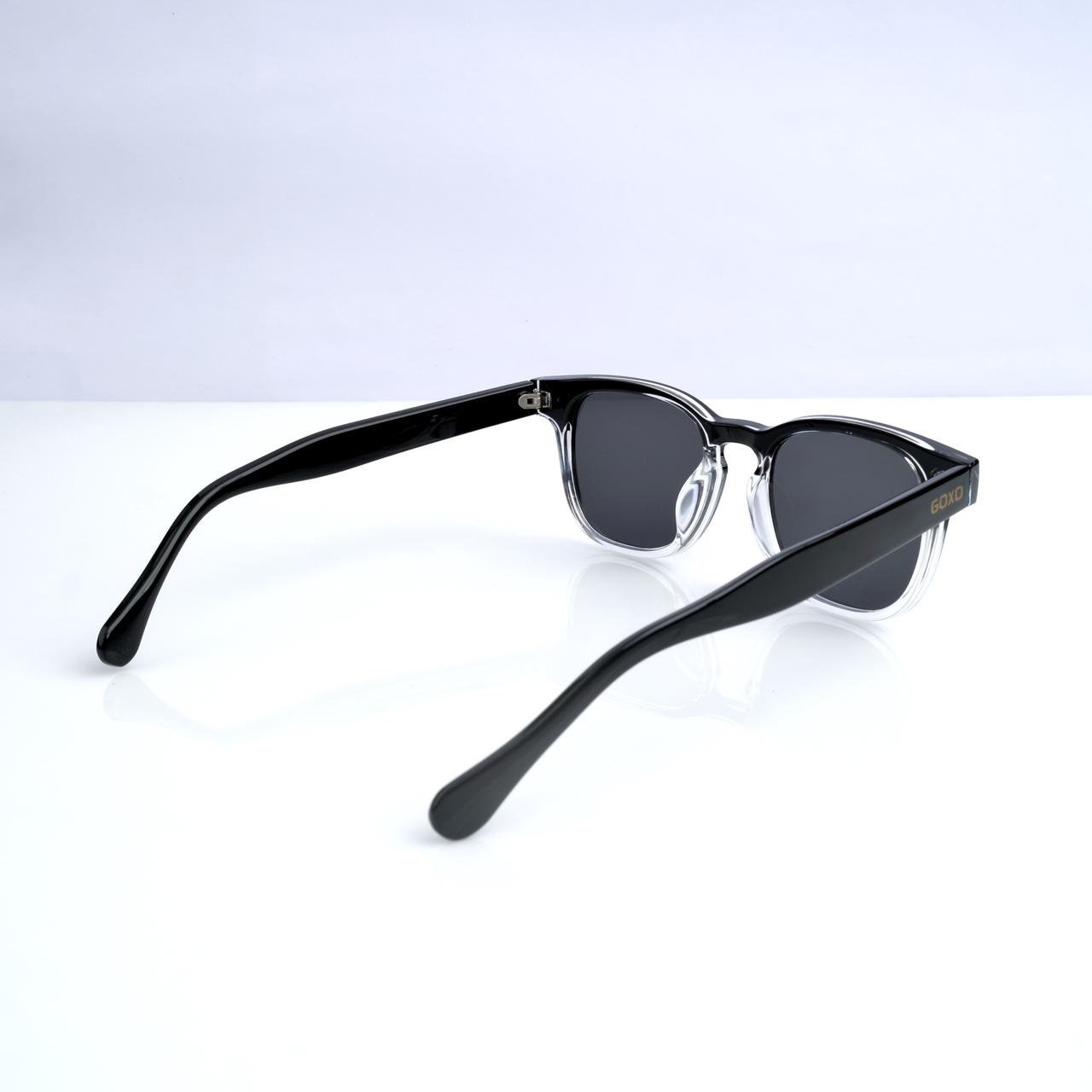 Square dual black sunglass 660