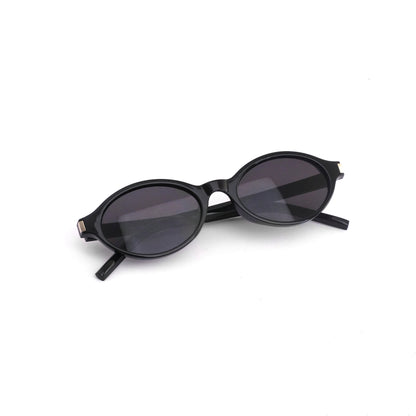 775 Unisex oval black sunglasses