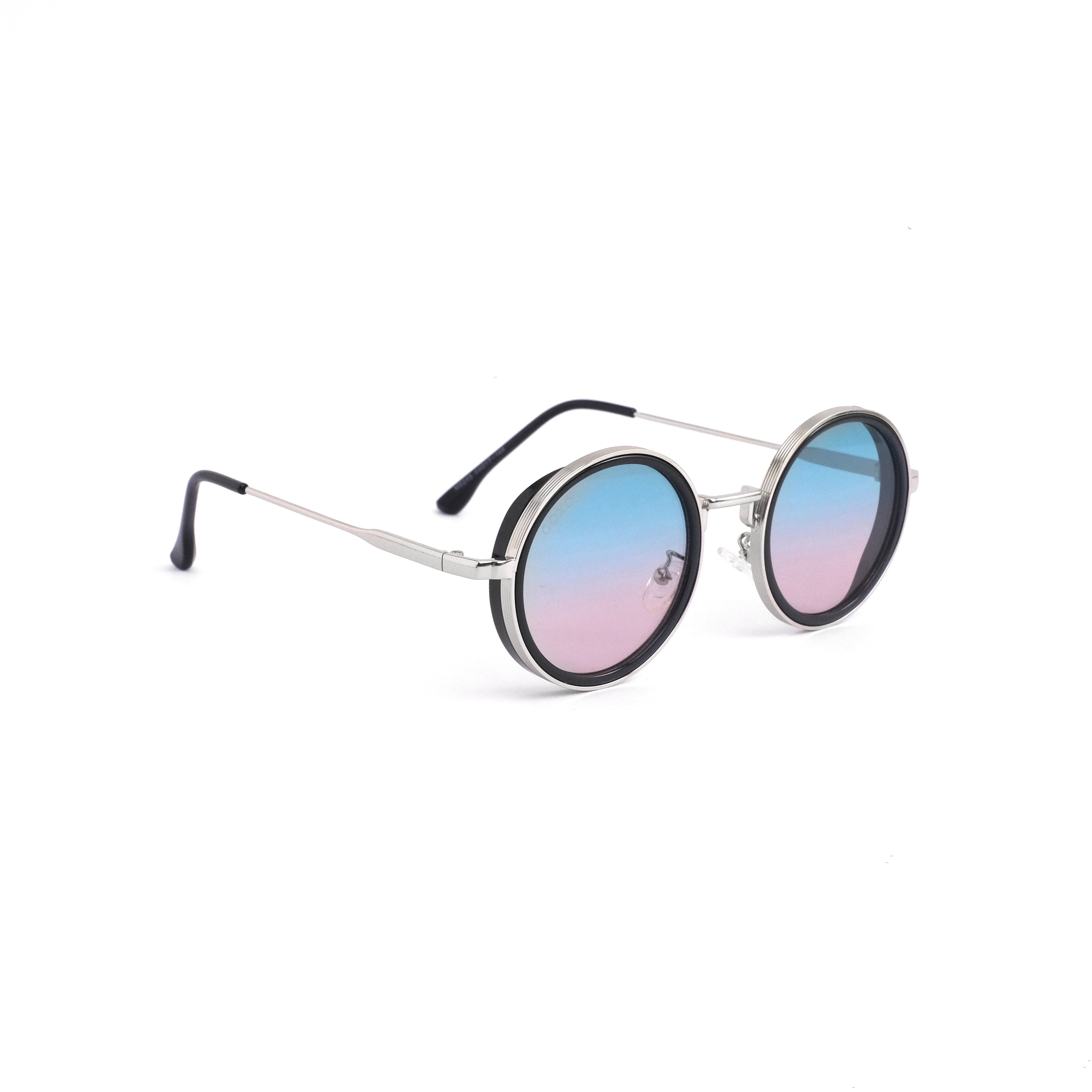 Round silver-green sunglass 820