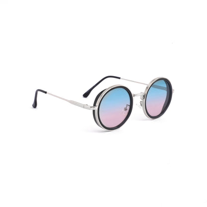 Round silver-green sunglass 820