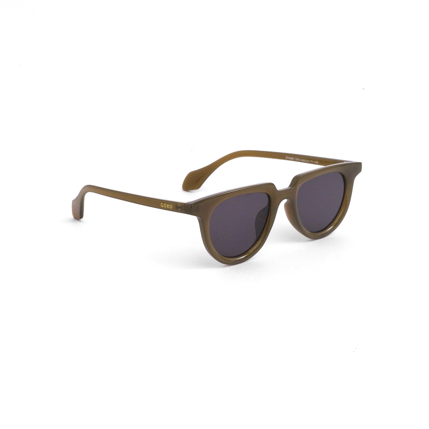 Retro olive round sunglass 800