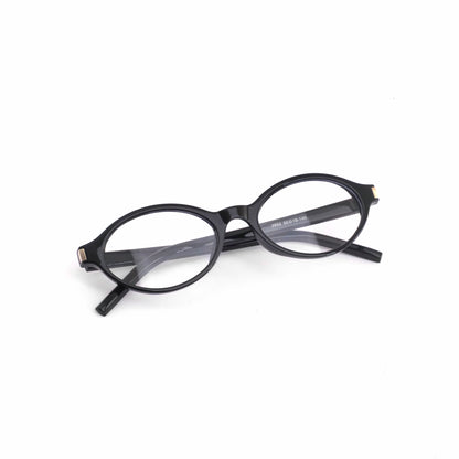 779 Unisex oval black frame