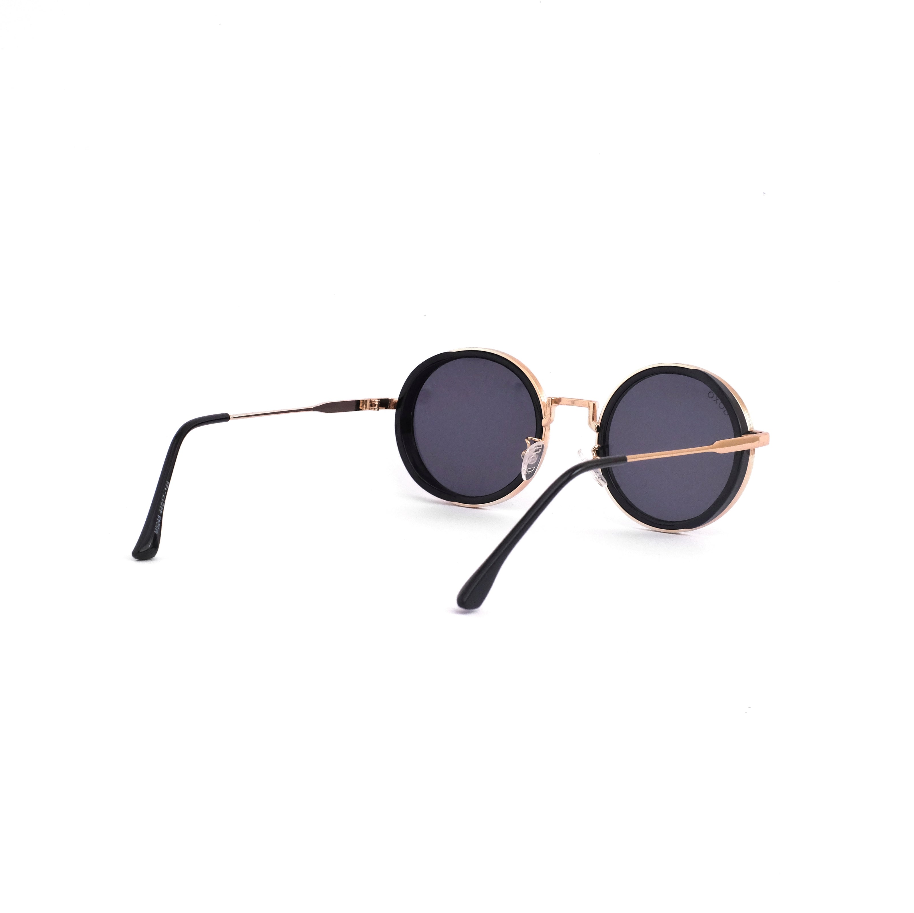 Round golden-black sunglass 821