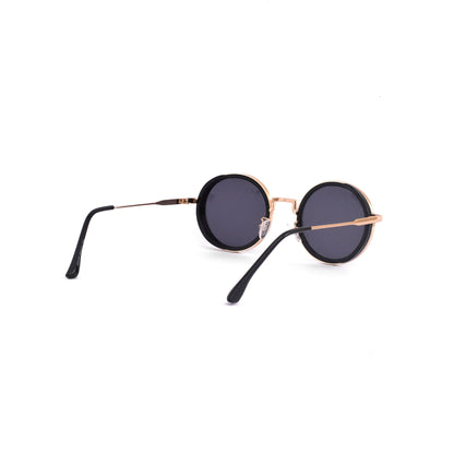 Round golden-black sunglass 821
