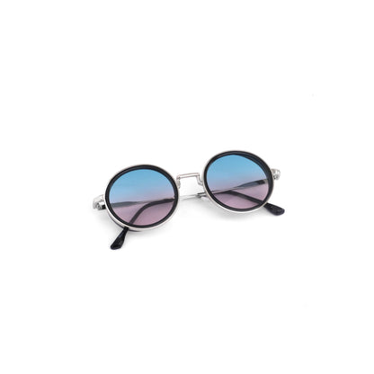 Round silver-green sunglass 820